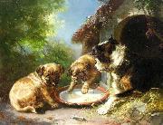 unknow artist Hunde vor der Hutte, oil painting picture wholesale